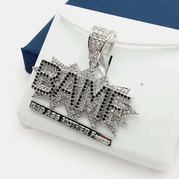 "925 Sterling Silver Plated CZ Pendant, INUS1BR285 - Picture 2 of 9